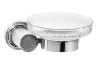 Мыльница Boheme Royal Cristal 10923-CR-B хром/чёрный